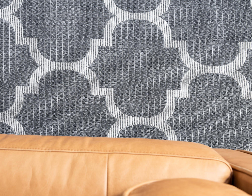 2' x 3' Dark Gray Flatweave Rug F4727