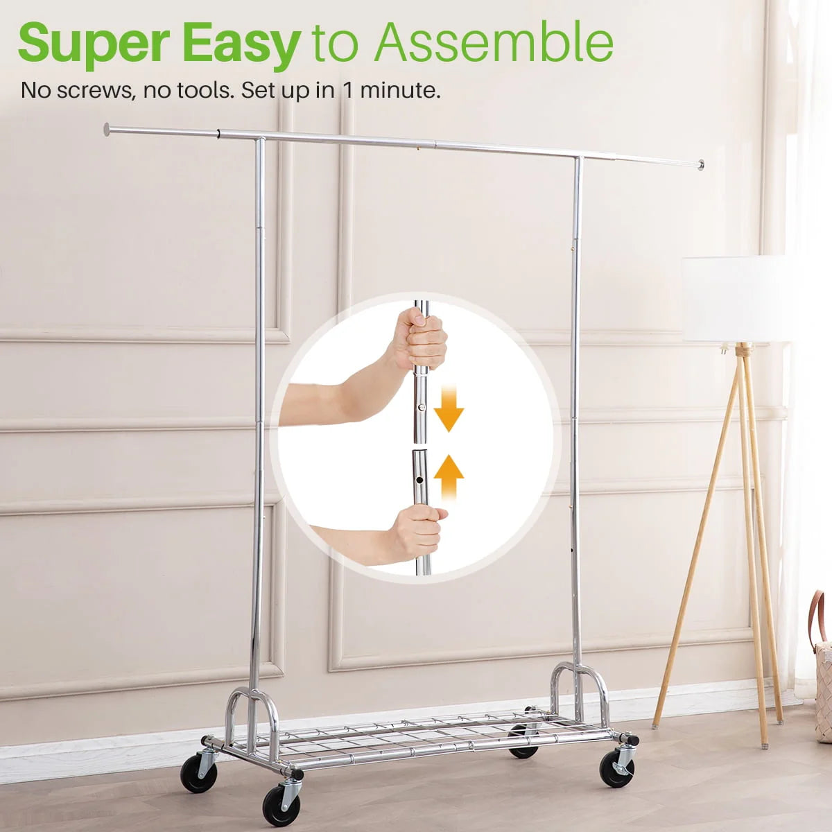 450 lbs Clothing Rack with Shelves C740