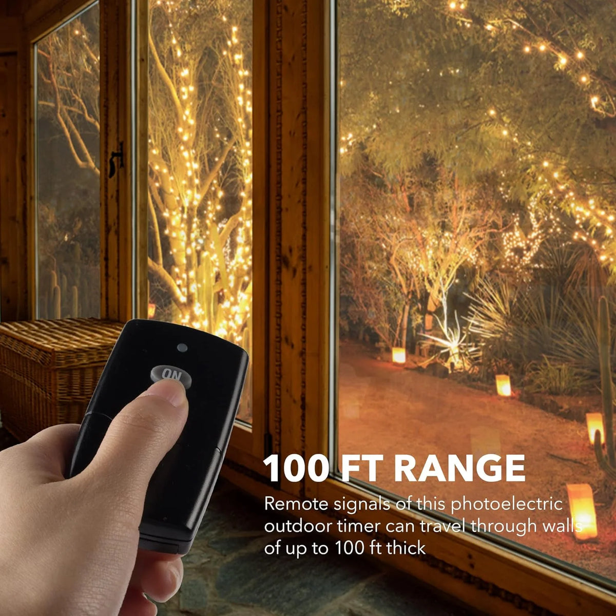 Black 3-Prong Outdoor Indoor Wireless Remote Control Outlet K11017