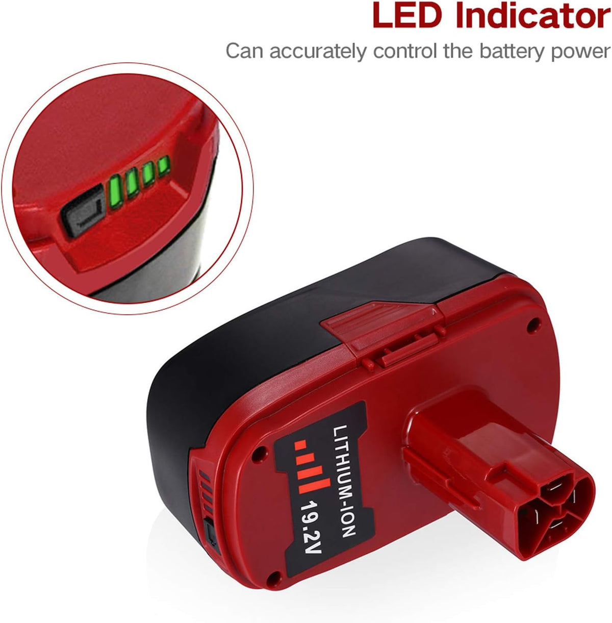 2 Packs 6.0Ah 19.2V Lithium-ion Battery B283361