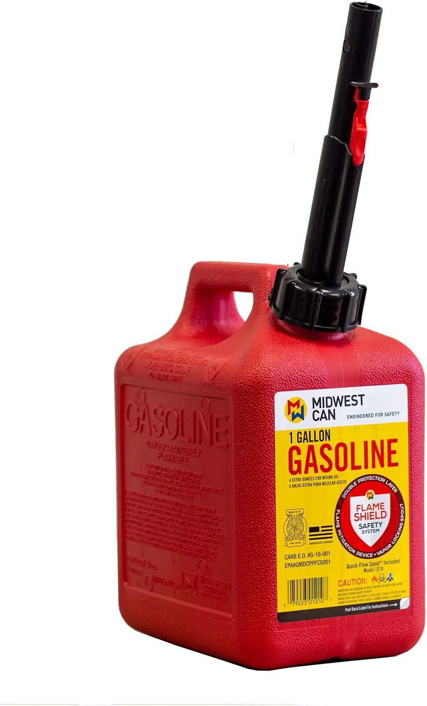1 Gallon Gasoline Can with Auto Shut Off Spout X779