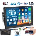 Android 12 Double 2 Din Car Stereo Radio 10.1'' HD Touch Screen 1080P Car Multimedia Player Head Unit Bluetooth WIFI GPS FM Receiver with Rearview Camera C3644