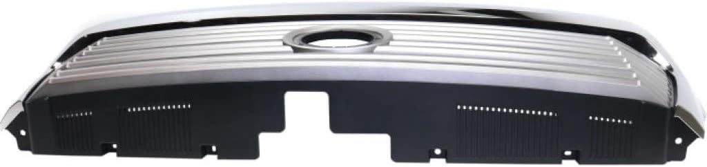 Painted Silver Shell Grille Assembly with Gray Insert and Chrome Molding Q330