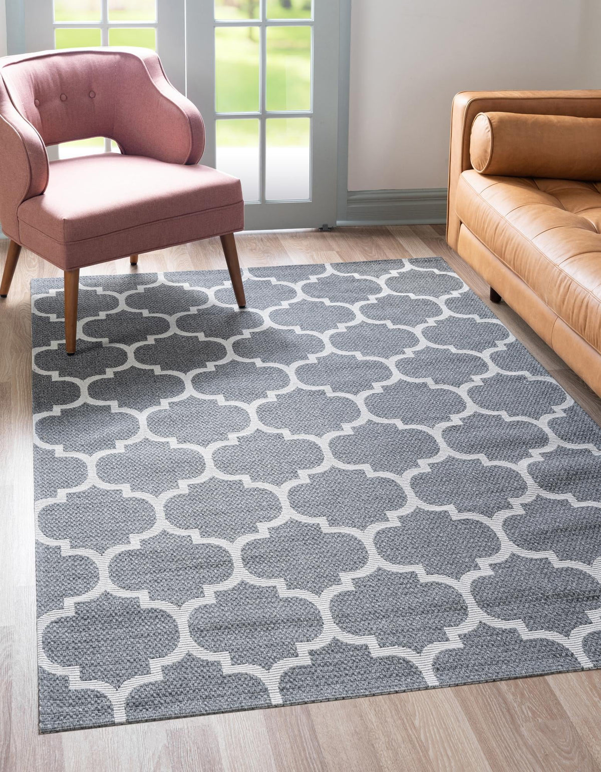 2' x 3' Dark Gray Flatweave Rug F4727