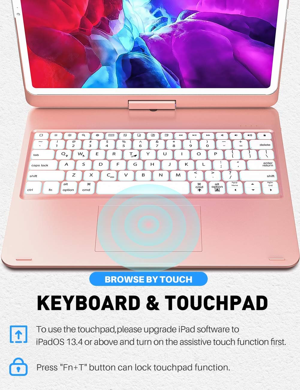12.9 inch iPad Pro Keyboard Case with Touchpad T6582