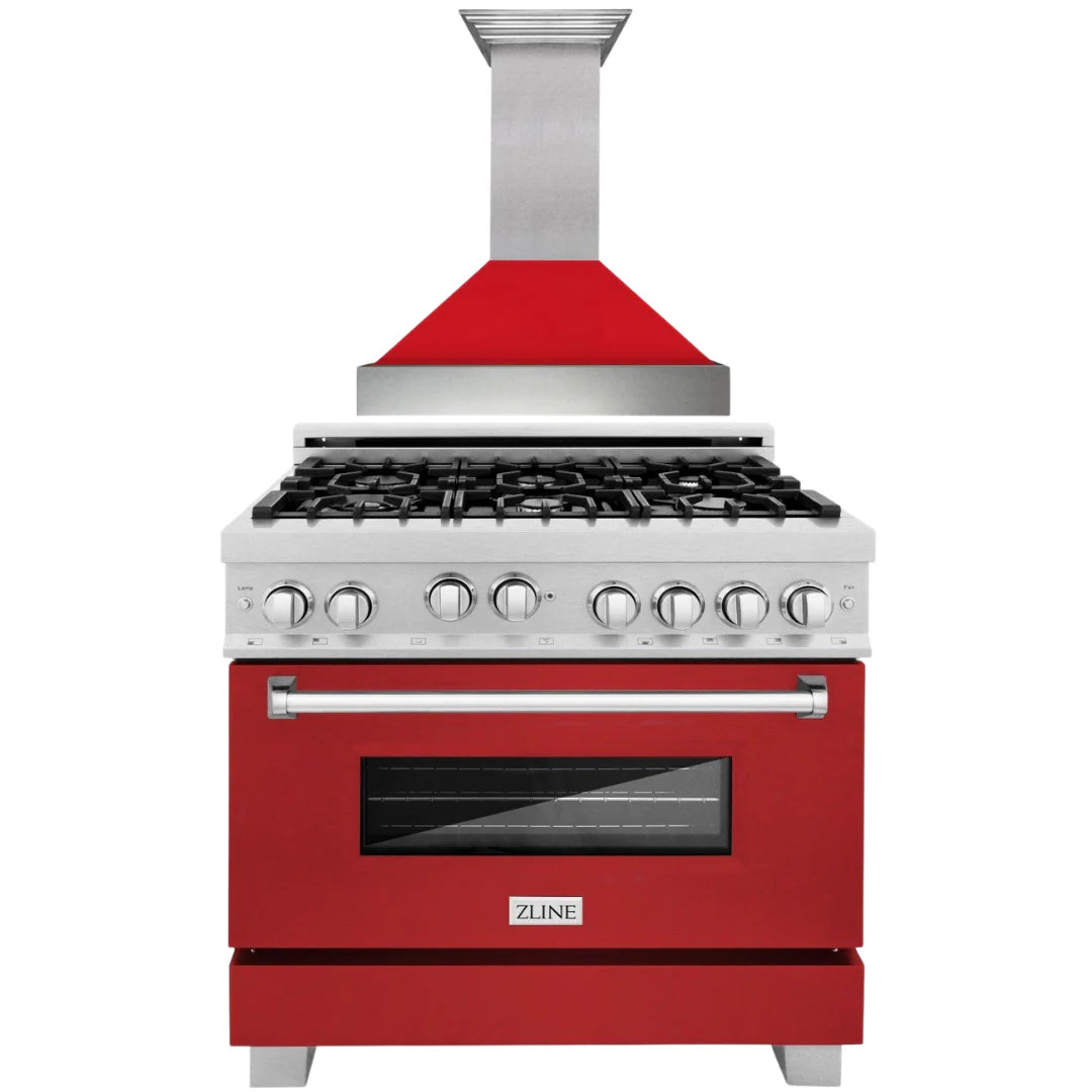 36 Gas Range and Range Hood Appliance Package Y108803