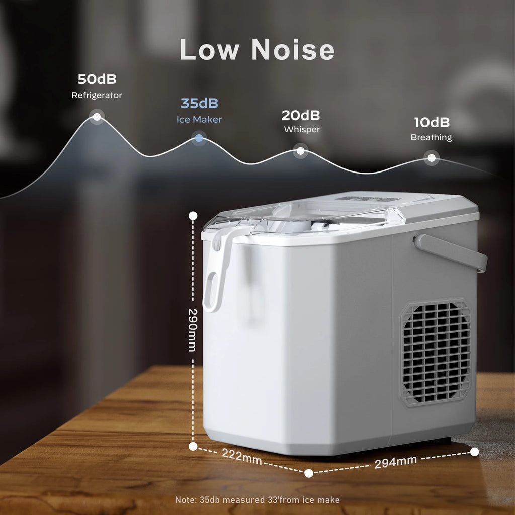 Portable Countertop Ice Maker 9 Cubes 26lbs/24H Silver I735471