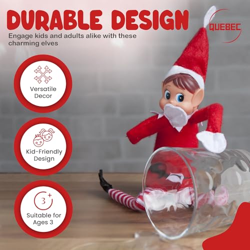 12 Inch Boy & Girl Christmas Elf Figures V58513