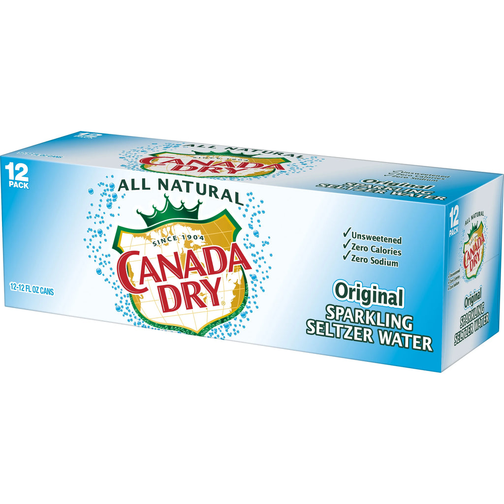 12 Pack Sparkling Seltzer Water, 12 fl oz cans Y791
