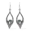 0.3 Ct Blue Diamond 925 Sterling Silver Dangle Earrings T258309