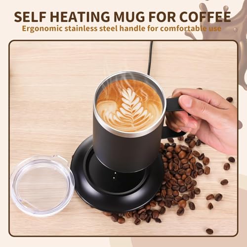 12oz USB Heated Coffee Mug with Auto Shut Off (Black) A33087