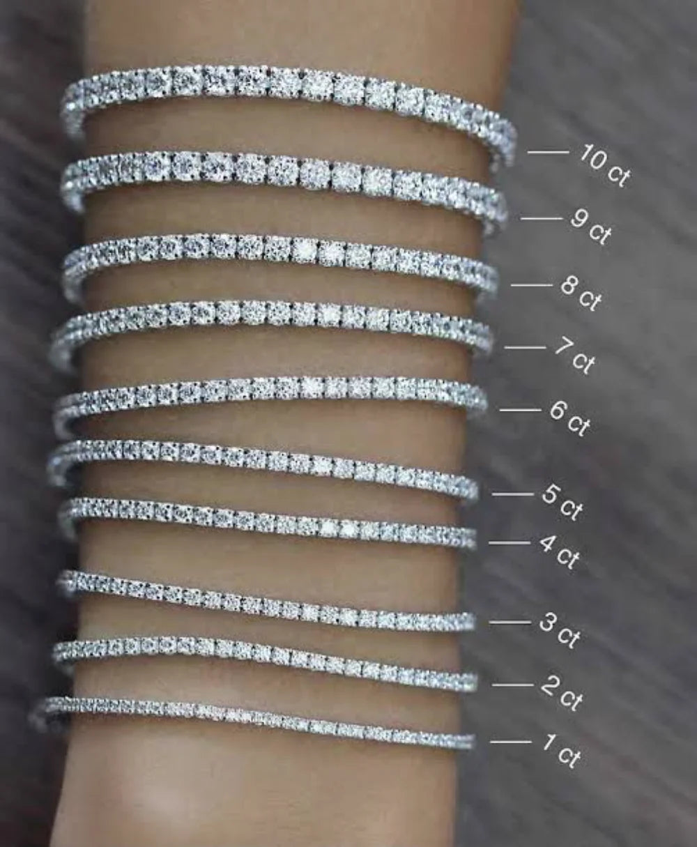 14K White Gold Plated Tennis Bracelet M2145