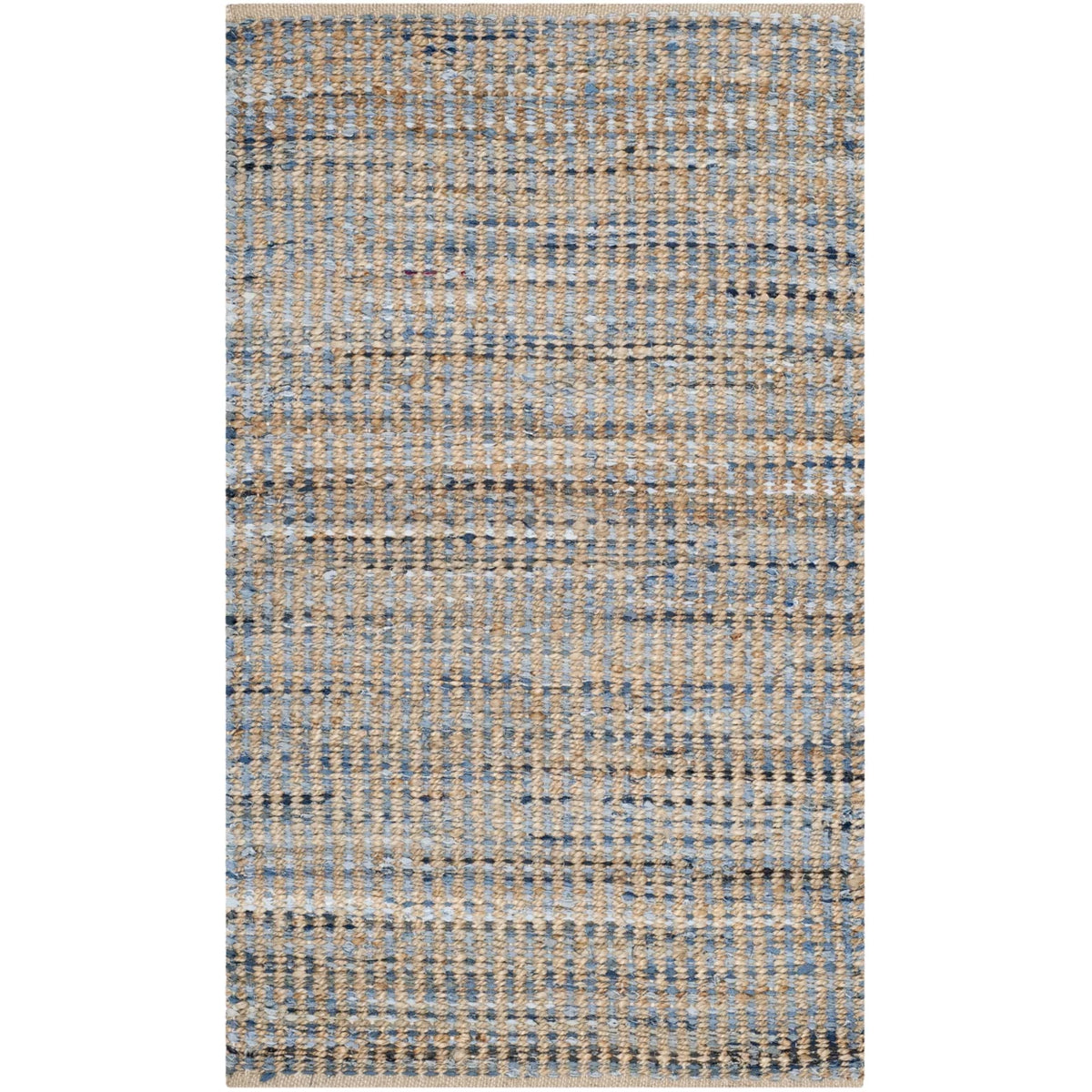 Handwoven Natural Blue Rug S477076