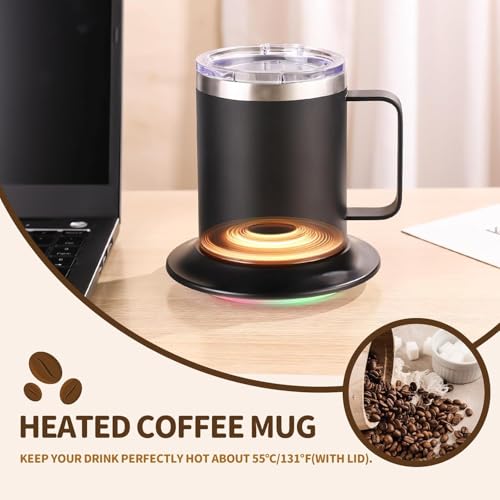 12oz USB Heated Coffee Mug with Auto Shut Off (Black) A33087