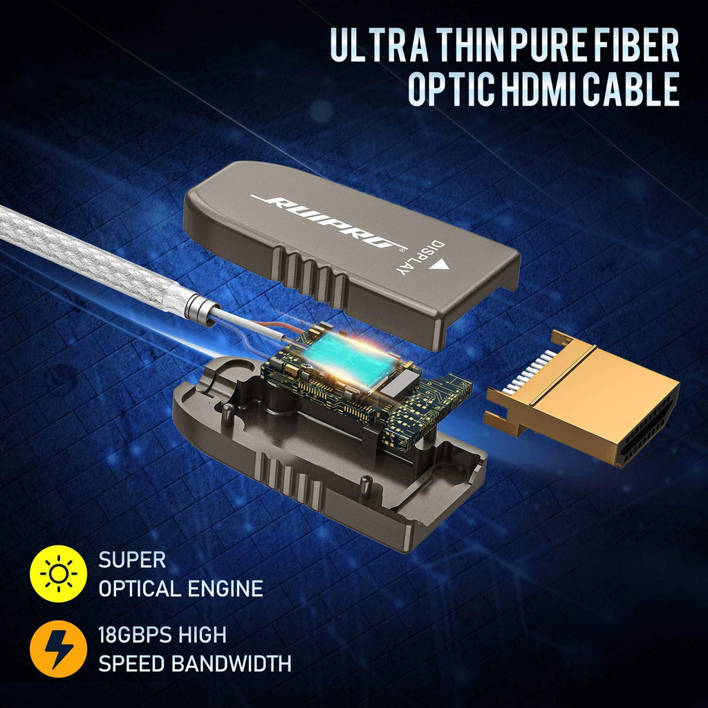 HDMI 2.0b Fiber Optic Cable 3ft 4K 60Hz 18Gbps Pack of 2 D62761