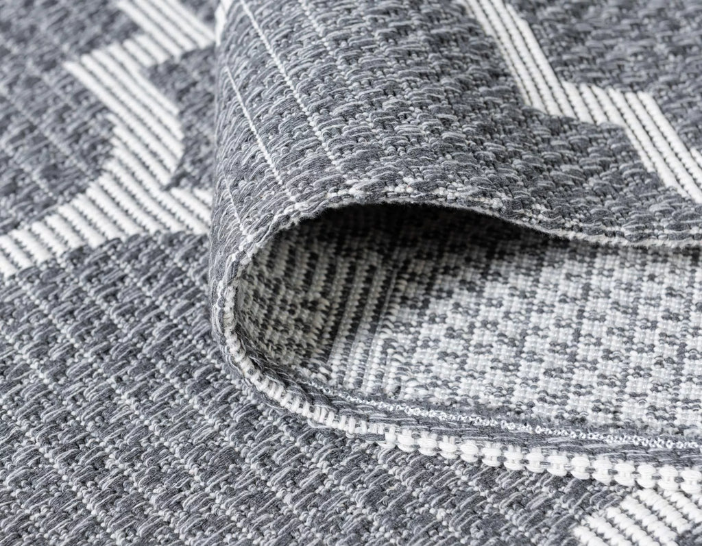 2' x 3' Dark Gray Flatweave Rug F4727