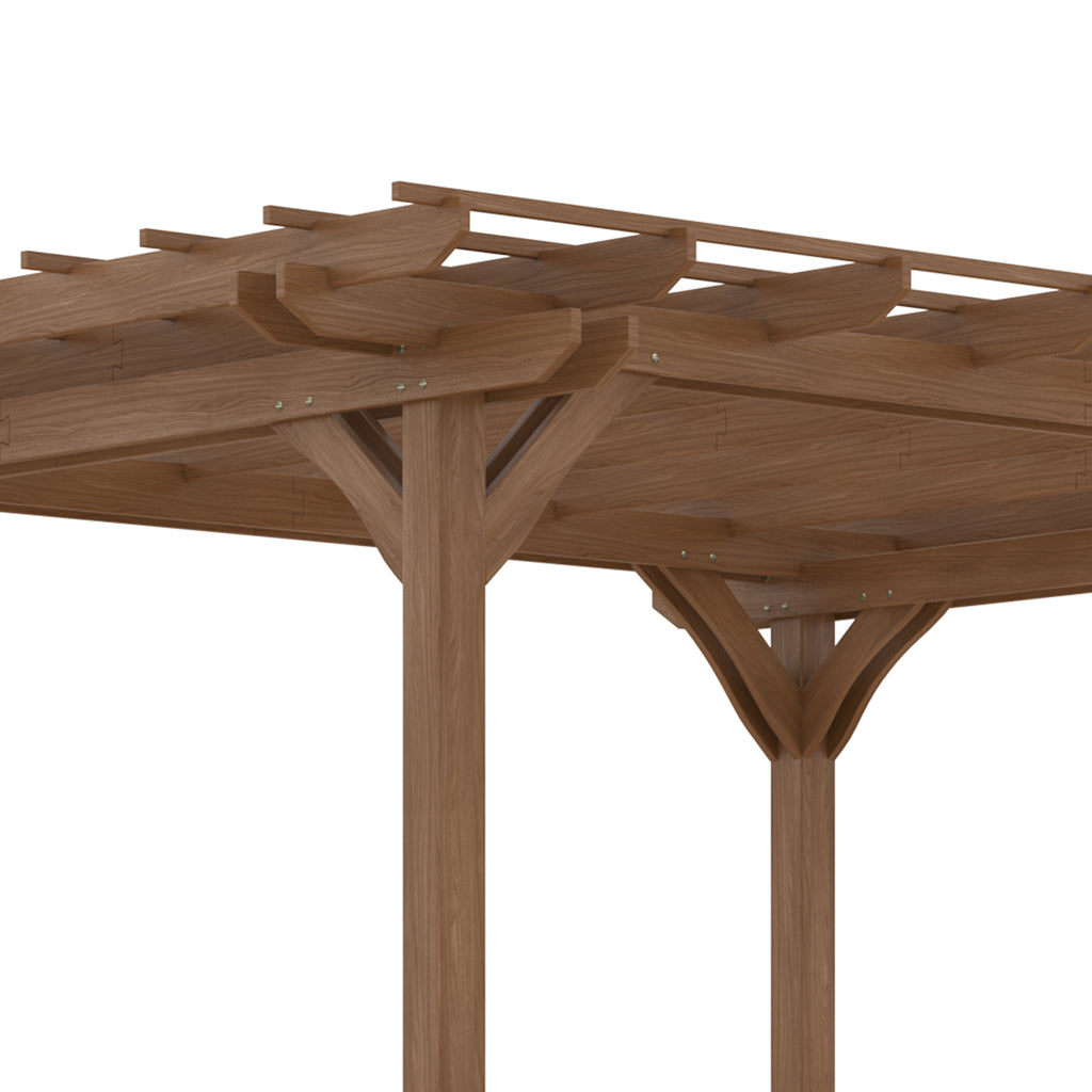 12' x 10' Wooden Pergola Outdoor Gazebo W6804