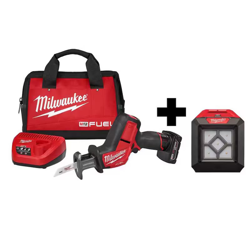 12V Cordless Reciprocating Saw Kit with Compact Flood Light J88122