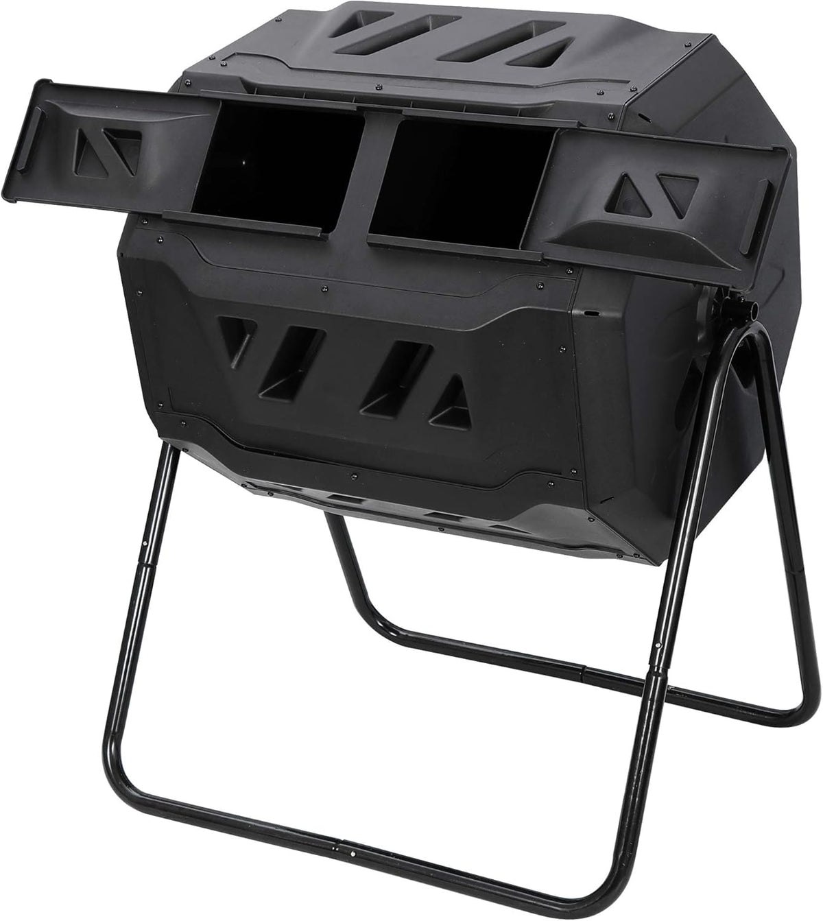43 Gallon Black Dual Chamber Composting Tumbler L548591