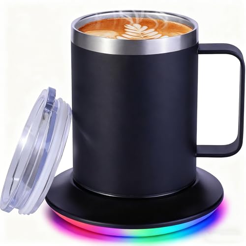 12oz USB Heated Coffee Mug with Auto Shut Off (Black) A33087
