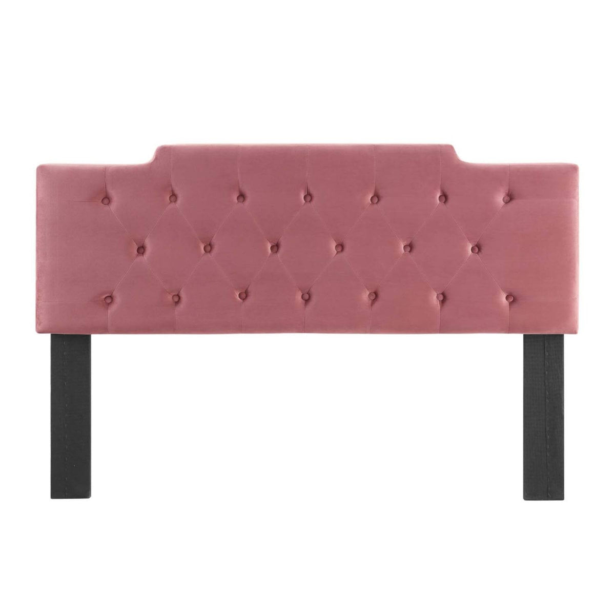 Dusty Rose Pink Tufted Velvet California King Headboard K814950