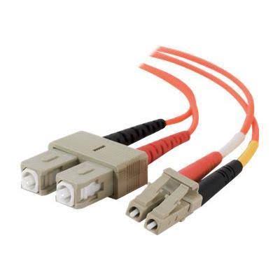 Orange LC-SC Duplex Multimode Fiber Optic Cable N1051