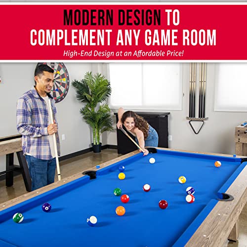 8 ft Pool Table with Wood Finish N286