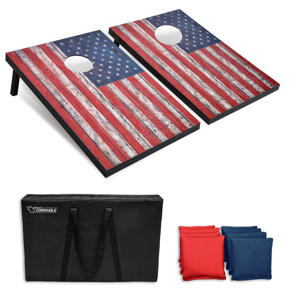 American Flag Cornhole Set with 8 Bean Bags L614