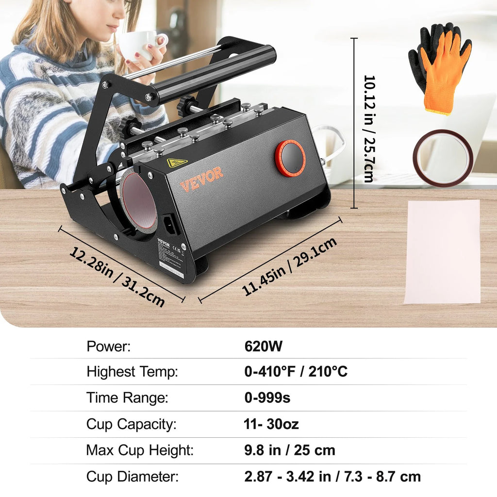 30oz Mug Heat Press Machine Sublimation Transfer for Straight Skinny Tumblers Z821542