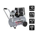 10 Gallon 175 PSI Oil-Free Horizontal Air Compressor D2775
