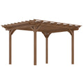 12' x 10' Wooden Pergola Outdoor Gazebo W6804