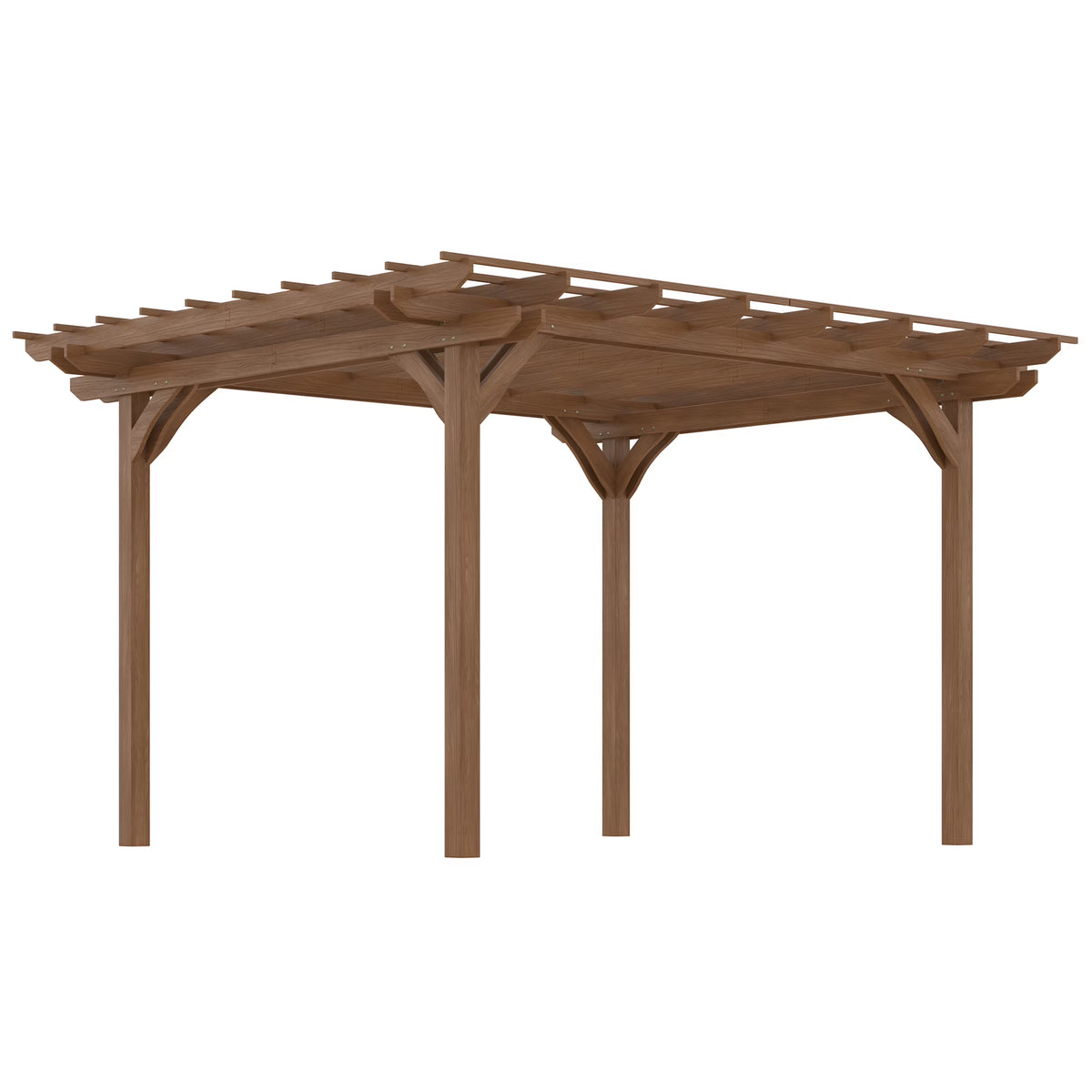 12' x 10' Wooden Pergola Outdoor Gazebo W6804