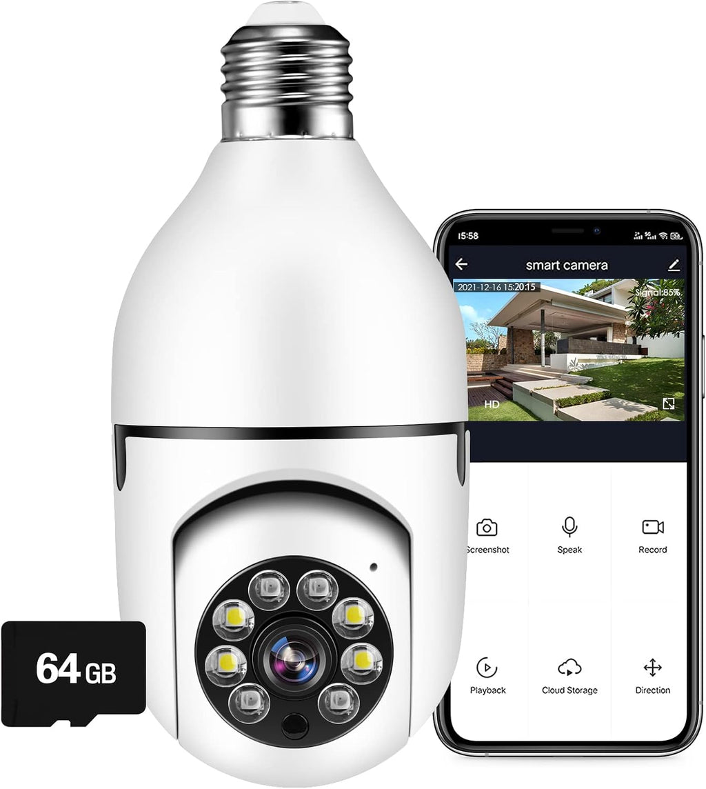 2 Pack 1080P PTZ WiFi Security Camera with 32 GB Micro SD Card X716145