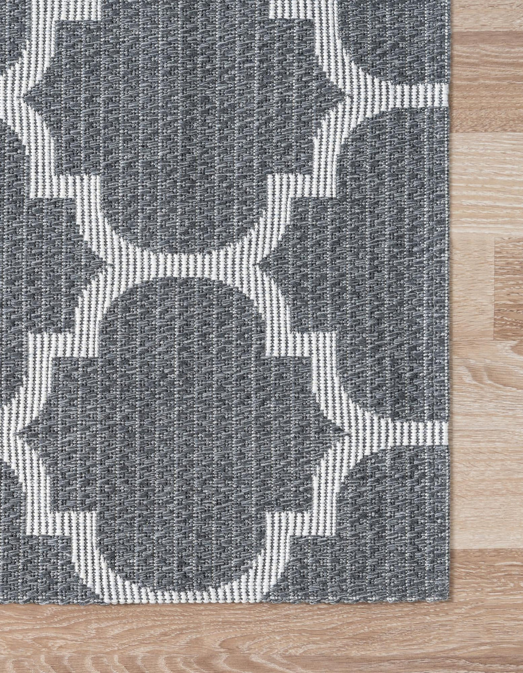 2' x 3' Dark Gray Flatweave Rug F4727