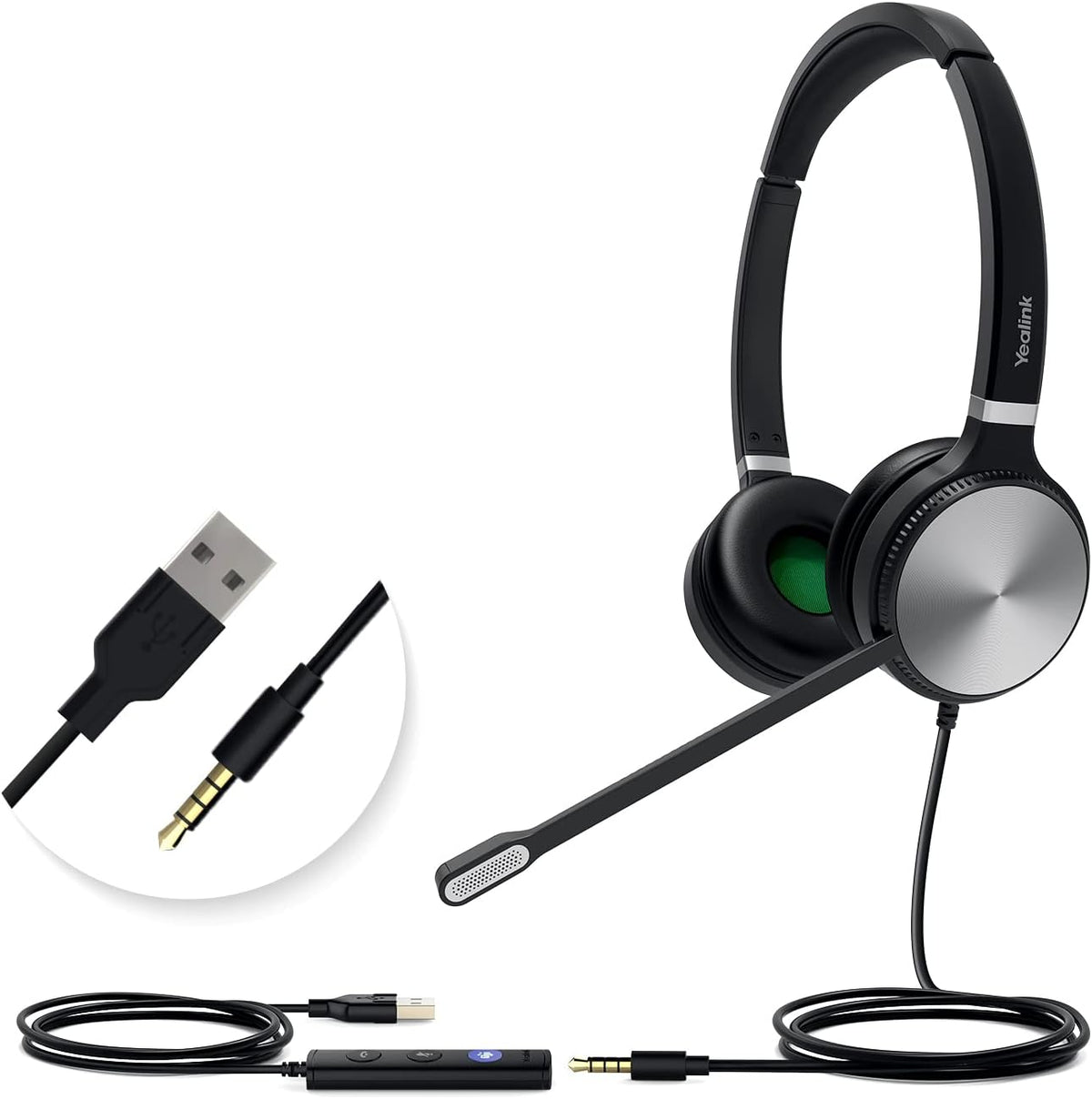 Headset with Microphone Noise Cancelling Stereo 3.5mm Jack C69975