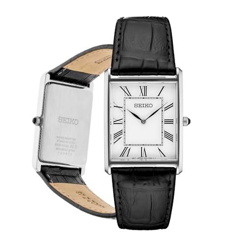 Water Resistant Stainless Steel Leather Strap Watch L2577