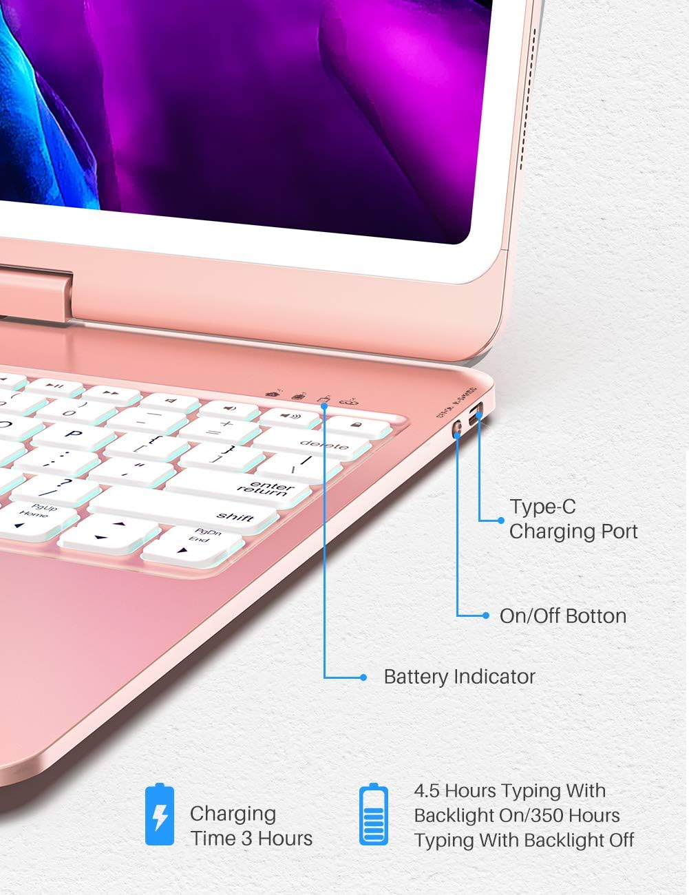 12.9 inch iPad Pro Keyboard Case with Touchpad T6582