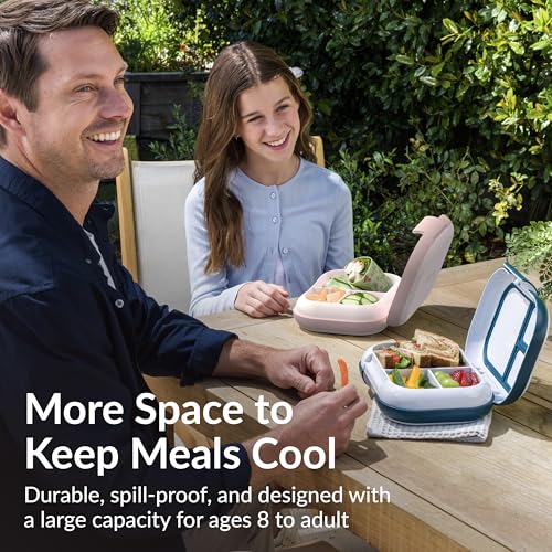 XL Leak-Proof Bento Lunch Box with Ice Pack, 5-Cup, 3 or 4 Compartment, BPA-Free, Dishwasher Safe P138