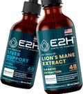 Liver Support and Cordyceps Mushroom Supplement, Vegan, 2 Fl Oz Each V14679