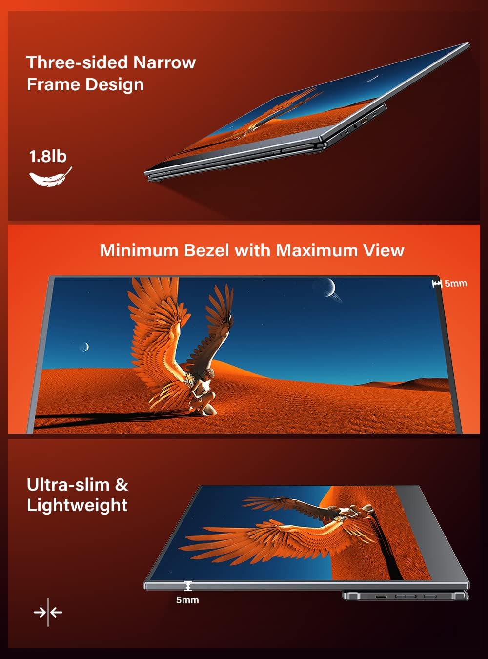15.6 FHD 1080P USB-C Portable Monitor F47390