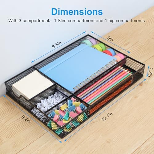 5 Grid Metal Mesh Drawer Organizer E399