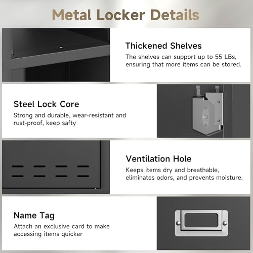 Blue 5 Doors Steel Locker Storage Cabinet W62279