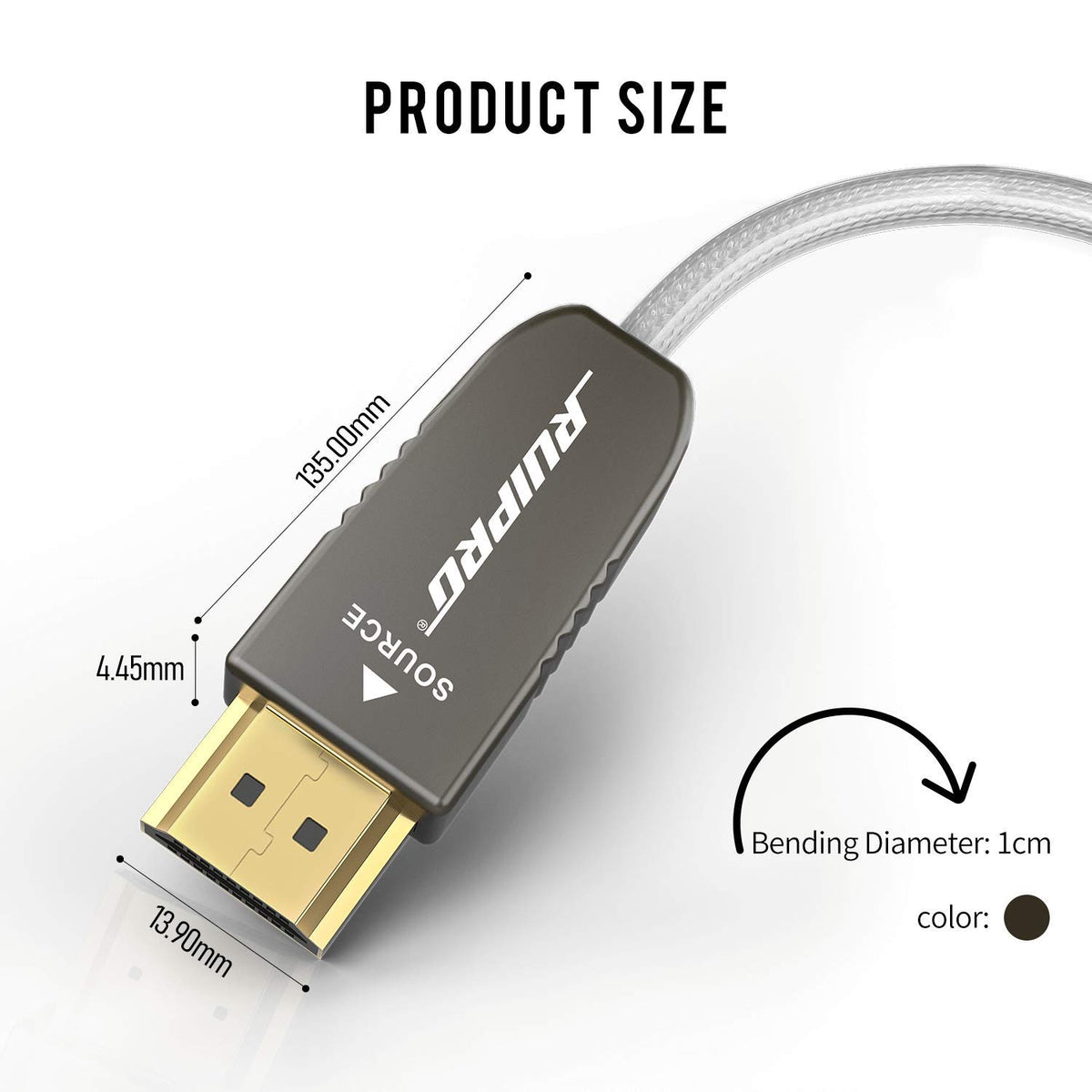 HDMI 2.0b Fiber Optic Cable 3ft 4K 60Hz 18Gbps Pack of 2 D62761