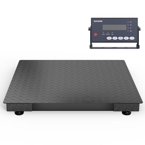 24"x24" 2500 lb Black Digital Industrial Floor Scale L1027