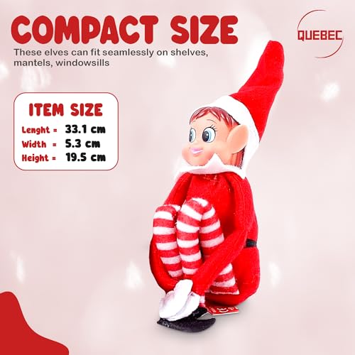 12 Inch Boy & Girl Christmas Elf Figures V58513