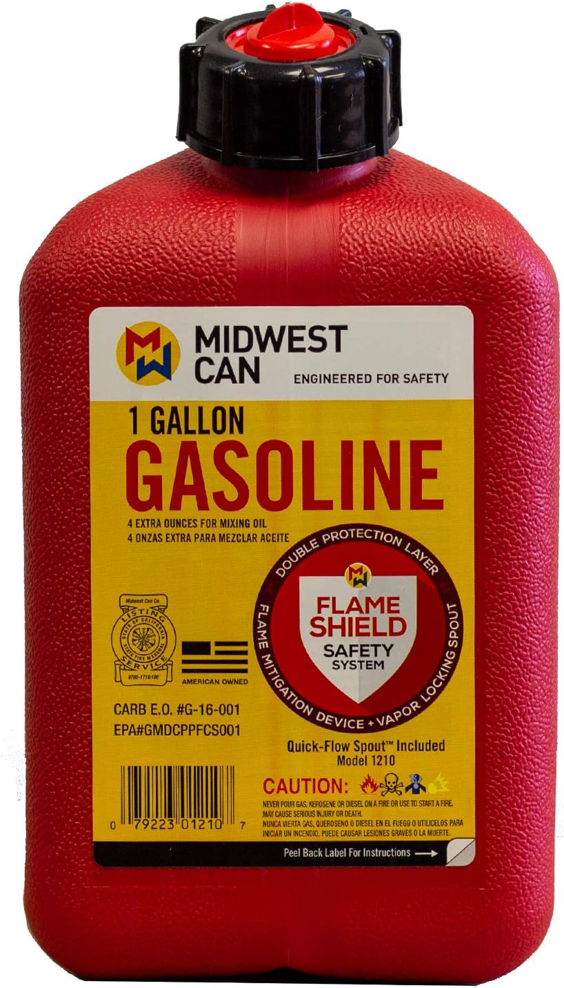 1 Gallon Gasoline Can with Auto Shut Off Spout X779