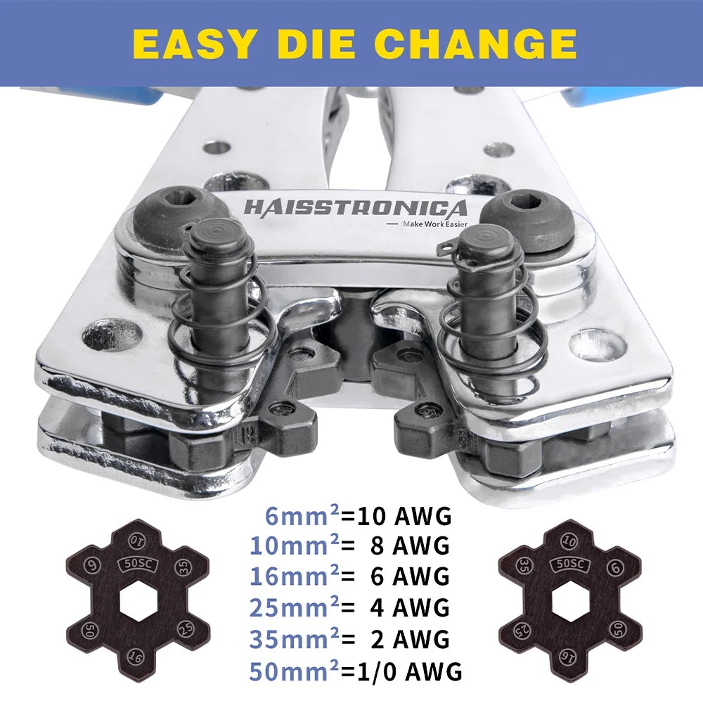 Battery Cable Lug Crimping Tool for AWG 10 8 6 4 2 1/0 A638857