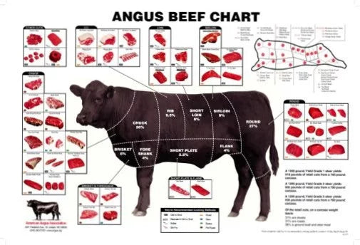 Meat Cuts Diagram Poster X81481