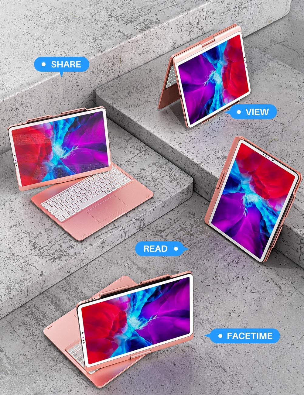12.9 inch iPad Pro Keyboard Case with Touchpad T6582