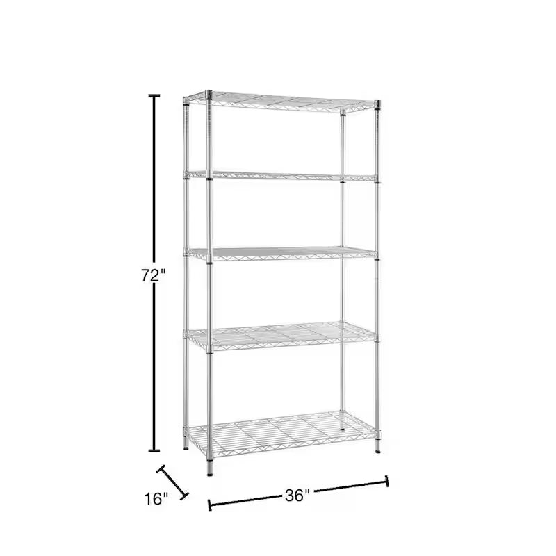 5-Tier Steel Wire Shelving Unit F105